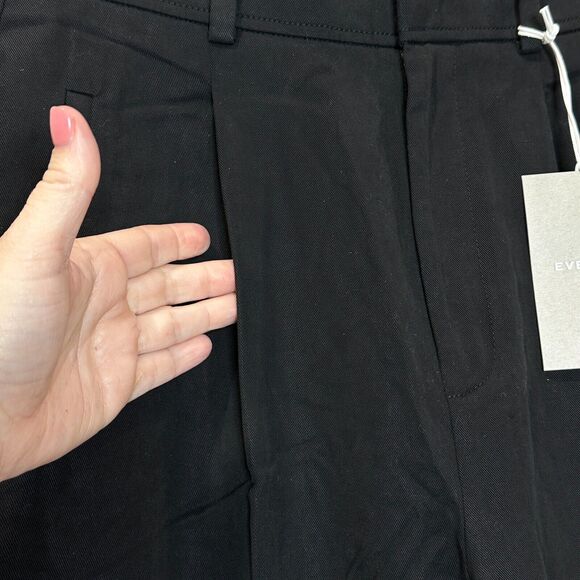 Everlane The Way High Drape Pant Wide Leg Hi-Rise Black Women's 6S Inseam 29 NWT - Picture 6 of 13